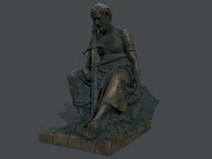 Man Statue 4 3D Model