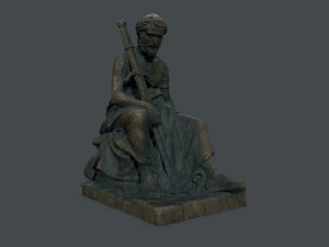 Man Statue 4 3D Model