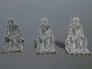 Man Statue 4 3D Model