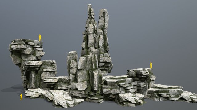 Cliff rocks 3D मॉडल .c4d .max .obj .3ds .fbx .stl .blend 