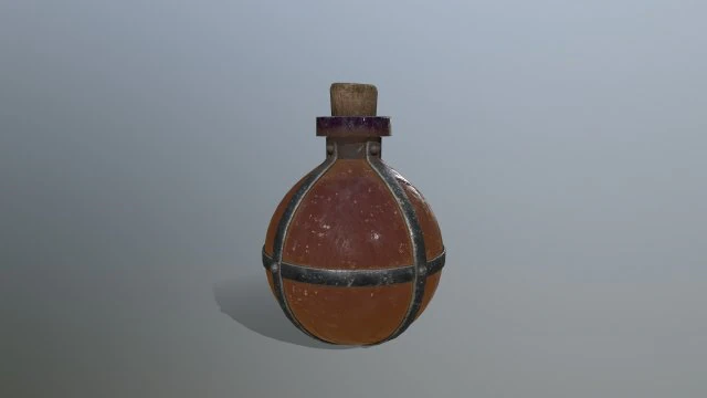 Potion bottle 3D Model .c4d .max .obj .3ds .fbx .stl .blend 
