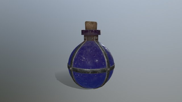 Potion bottle Model 3D .c4d .max .obj .3ds .fbx .stl .blend 
