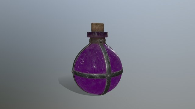 Potion bottle 3D Модель .c4d .max .obj .3ds .fbx .stl .blend 