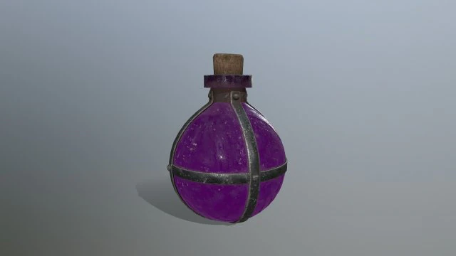 Potion bottle 3D Model .c4d .max .obj .3ds .fbx .stl .blend 