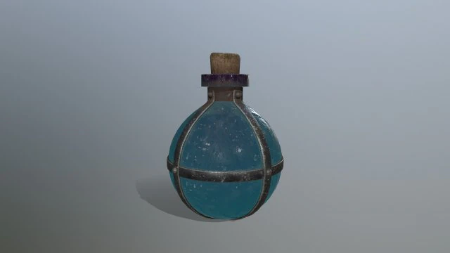 Potion bottle 3D Model .c4d .max .obj .3ds .fbx .stl .blend 