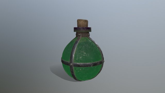 Potion bottle 3D Model .c4d .max .obj .3ds .fbx .stl .blend 
