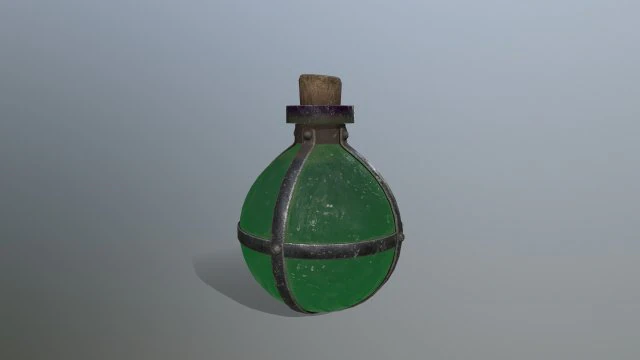 Potion bottle 3D Model .c4d .max .obj .3ds .fbx .stl .blend 