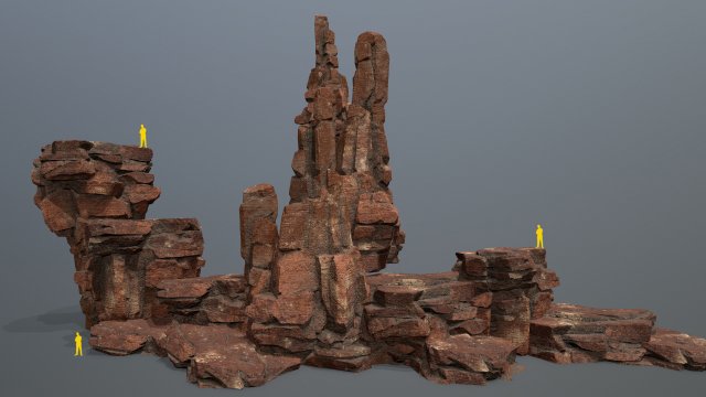 Desert rocks 3D Модель .c4d .max .obj .3ds .fbx .stl .blend 
