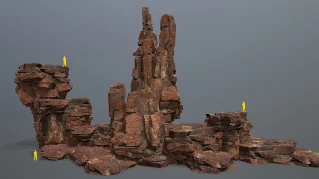 Desert rocks 3D Model .c4d .max .obj .3ds .fbx .stl .blend 