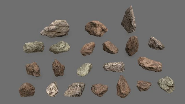 Rocks 3D Model .c4d .max .obj .3ds .fbx .stl .blend 