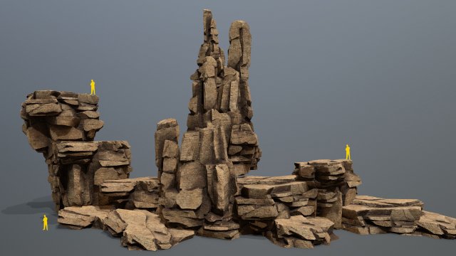 Desert rocks 3D मॉडल .c4d .max .obj .3ds .fbx .stl .blend 