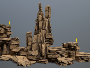 Desert rocks 3D मॉडल