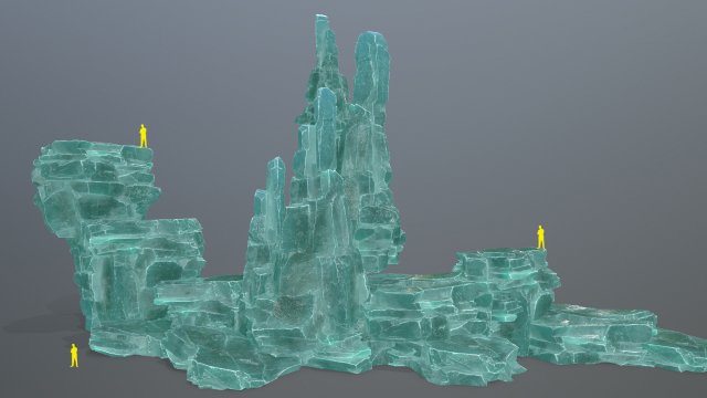 Ice rocks Modello 3D .c4d .max .obj .3ds .fbx .stl .blend