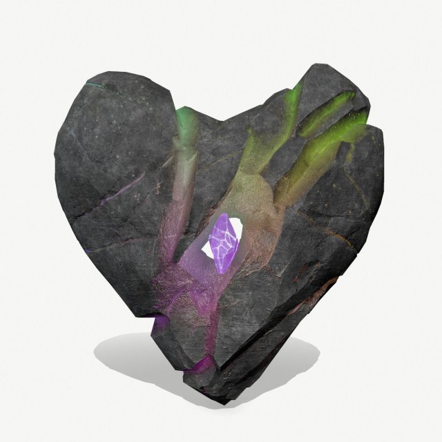 Broken heart 3D मॉडल .c4d .max .obj .3ds .fbx .stl .blend 
