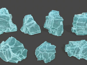Ice rocks 3D Model