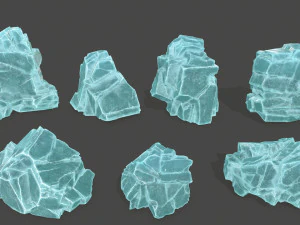 Ice rocks 3D Model
