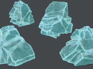 Ice rocks 3D Model