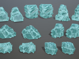 Ice rocks 3D Model