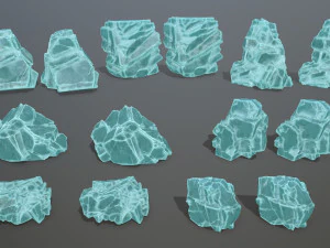 Ice rocks 3D Model