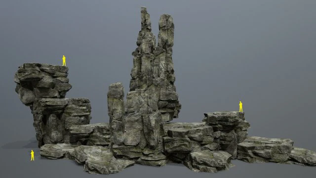 Cliff rocks 3D Model .c4d .max .obj .3ds .fbx .stl .blend 