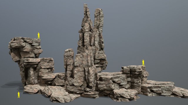 Desert rocks Model 3D .c4d .max .obj .3ds .fbx .stl .blend 