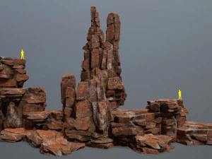 रेगिस्तानी चट्टानें 3D मॉडल