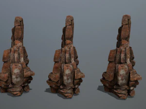 रेगिस्तानी चट्टानें 3D मॉडल