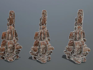 रेगिस्तानी चट्टानें 3D मॉडल