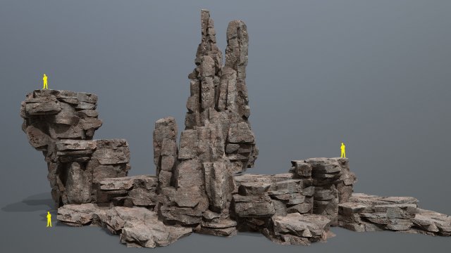 Desert rocks Modello 3D .c4d .max .obj .3ds .fbx .stl .blend 