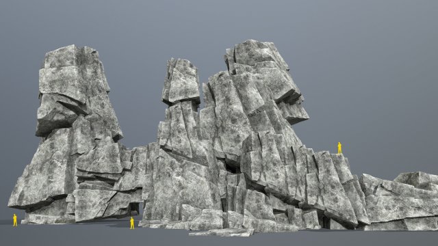 White rock 3D Model .c4d .max .obj .3ds .fbx .stl .blend 