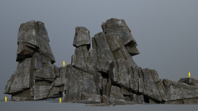 Cliff rocks Model 3D .c4d .max .obj .3ds .fbx .stl .blend 