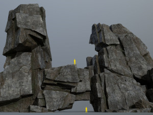 Cliff rocks Model 3D