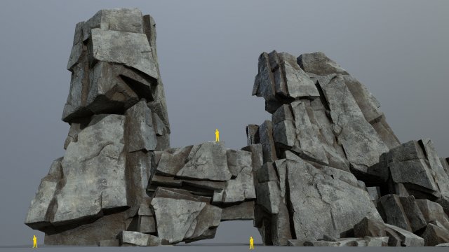 Cliff rocks Model 3D .c4d .max .obj .3ds .fbx .stl .blend 