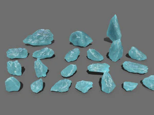 Ice rocks 3D Model