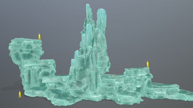 Ice rocks 3D 模型 .c4d .max .obj .3ds .fbx .stl .blend 