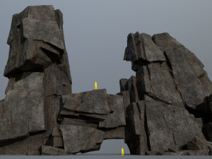 Cliff rocks Model 3D