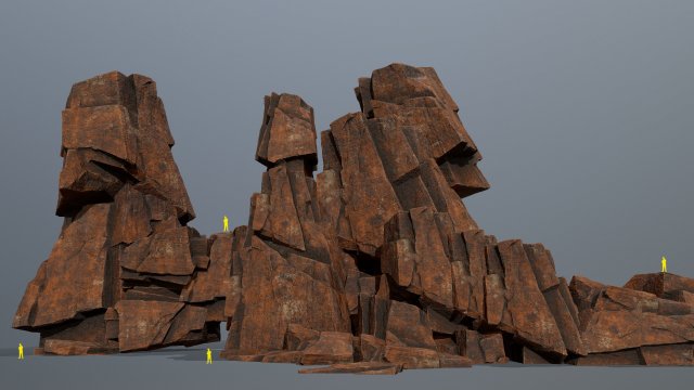 Desert rocks 3D Model .c4d .max .obj .3ds .fbx .stl .blend 