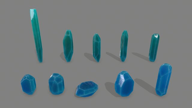 Crystal set Modèle 3D .c4d .max .obj .3ds .fbx .stl .blend 