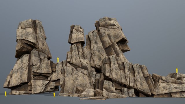 Desert rocks Model 3D .c4d .max .obj .3ds .fbx .stl .blend 