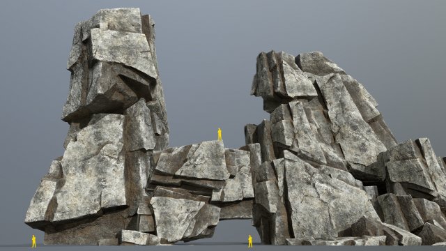 Cliff rocks 3D Model .c4d .max .obj .3ds .fbx .stl .blend 