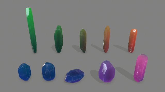Crystal set 3D 模型 .c4d .max .obj .3ds .fbx .stl .blend 