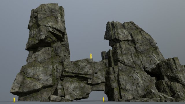 Cliff rocks 3D 模型 .c4d .max .obj .3ds .fbx .stl .blend 