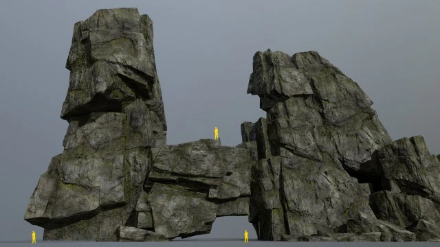 Cliff rocks 3D Model .c4d .max .obj .3ds .fbx .stl .blend 