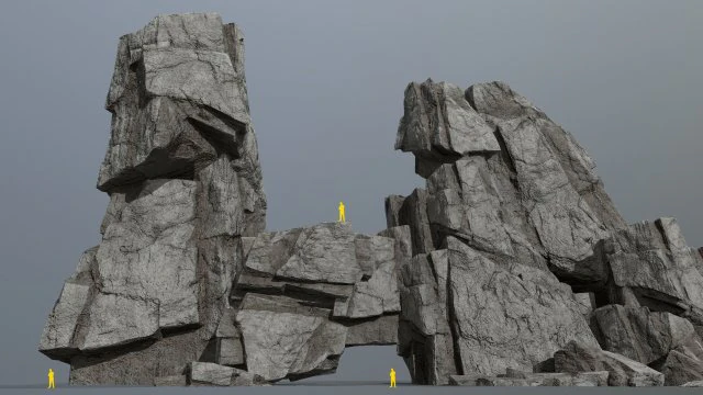 Cliff rocks 3D Model .c4d .max .obj .3ds .fbx .stl .blend 
