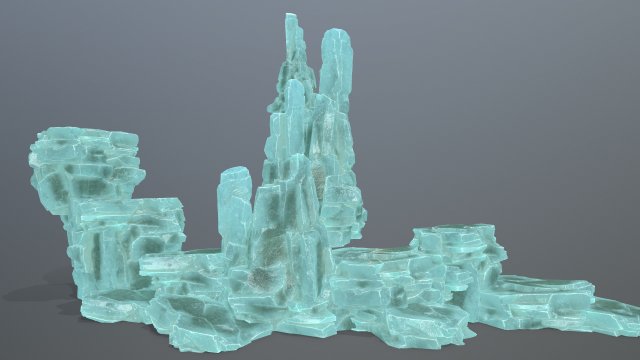 Ice rocks Model 3D .c4d .max .obj .3ds .fbx .stl .blend 