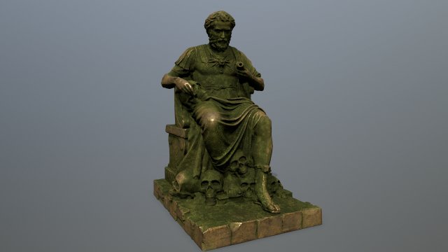 Man Statue 3D Model .c4d .max .obj .3ds .fbx .stl .blend