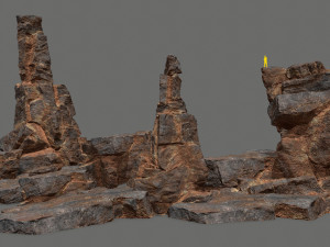 Desert rocks Modèle 3D