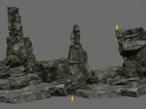 Cliff rocks 3D Model
