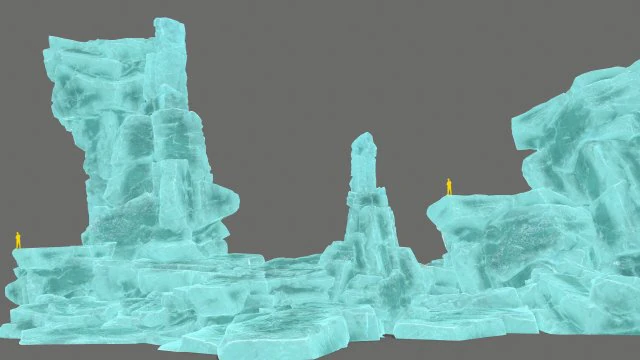 Ice rocks 3D Model .c4d .max .obj .3ds .fbx .stl .blend 
