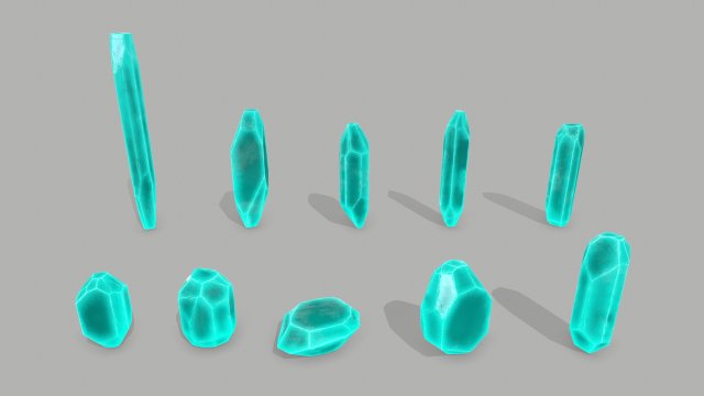 Crystal set Modèle 3D .c4d .max .obj .3ds .fbx .stl .blend 